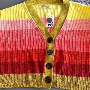 Colorful cropped urban outfitters cardigan